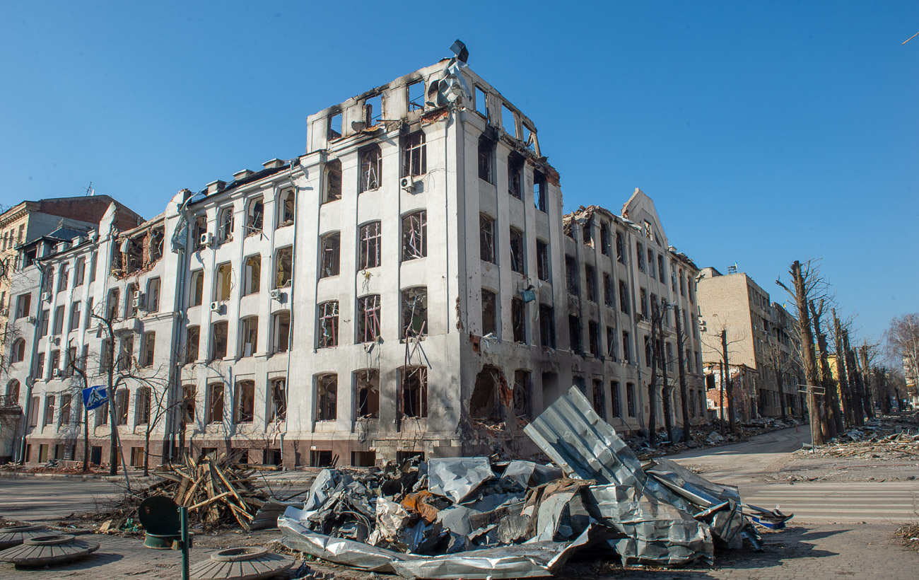 Ракетный террор против городов. Хроника пяти месяцев войны в Украине в фото